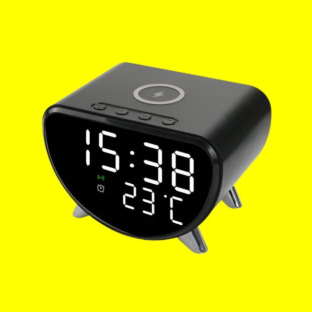 4K HD WiFi Mini Camera Clock | Wireless Charging