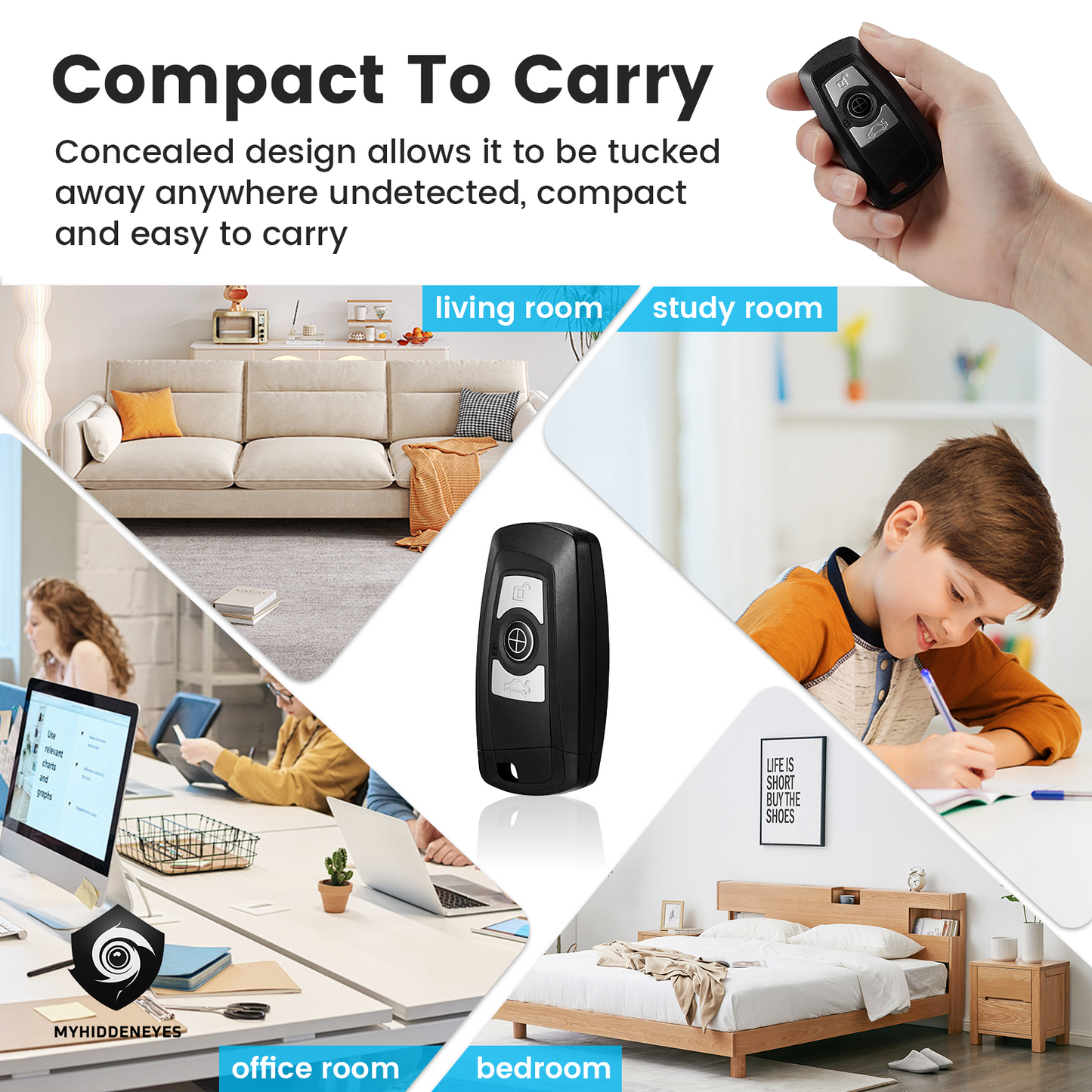 4K WIFI Portable Car Keychain Spy Camera | 4K UHD Car Key Remote Spy Camera