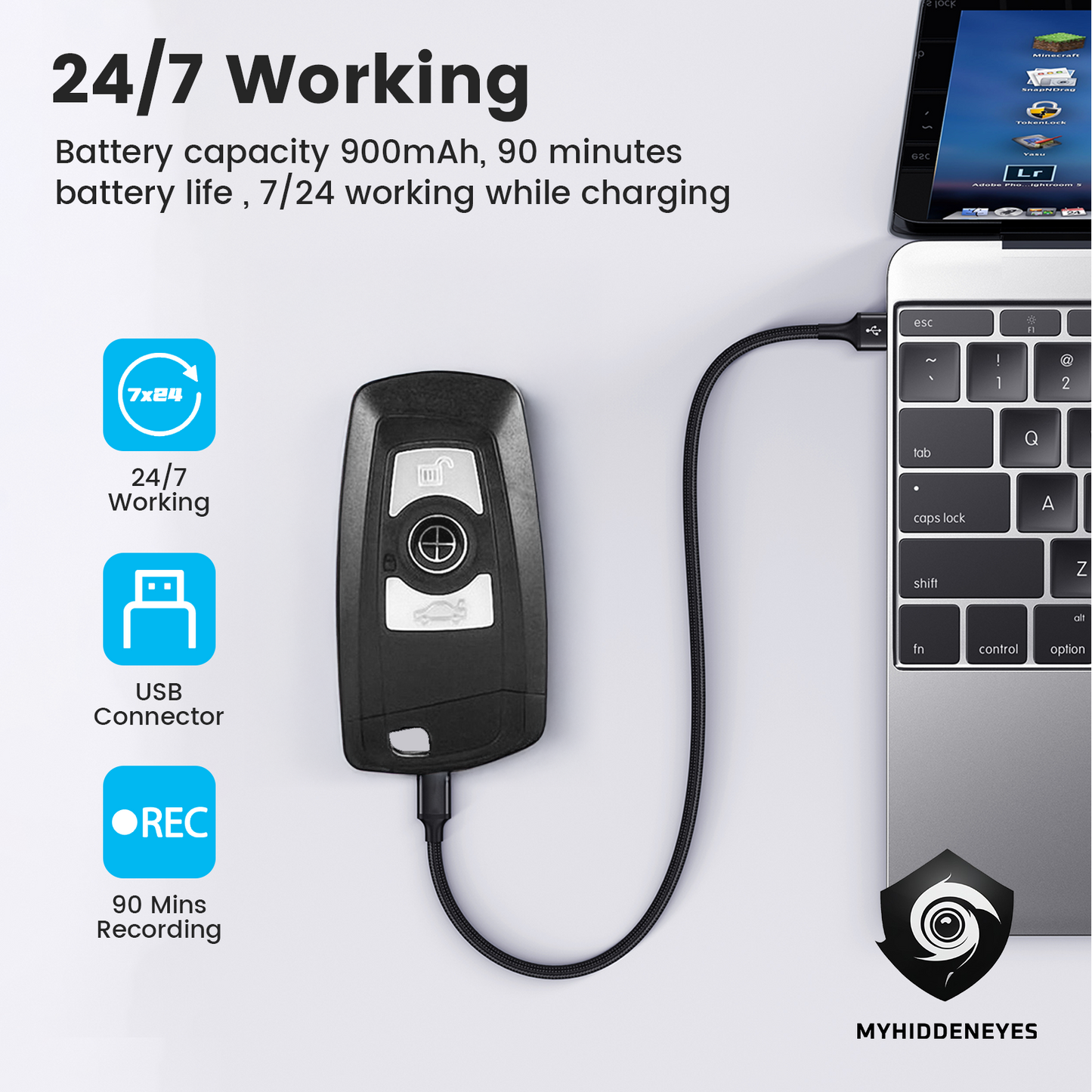 4K WIFI Portable Car Keychain Spy Camera | 4K UHD Car Key Remote Spy Camera