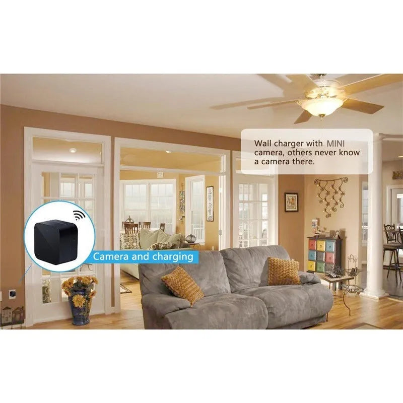 1080P Wifi Mini Camera Charger Power Surveillance Wireless Vision Video Recorder