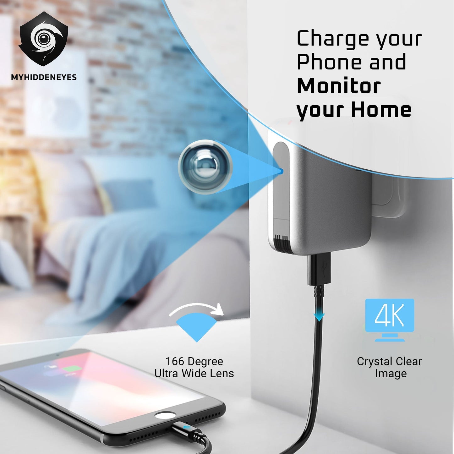 4K Spy Camera Charger | WiFi Hidden Camera