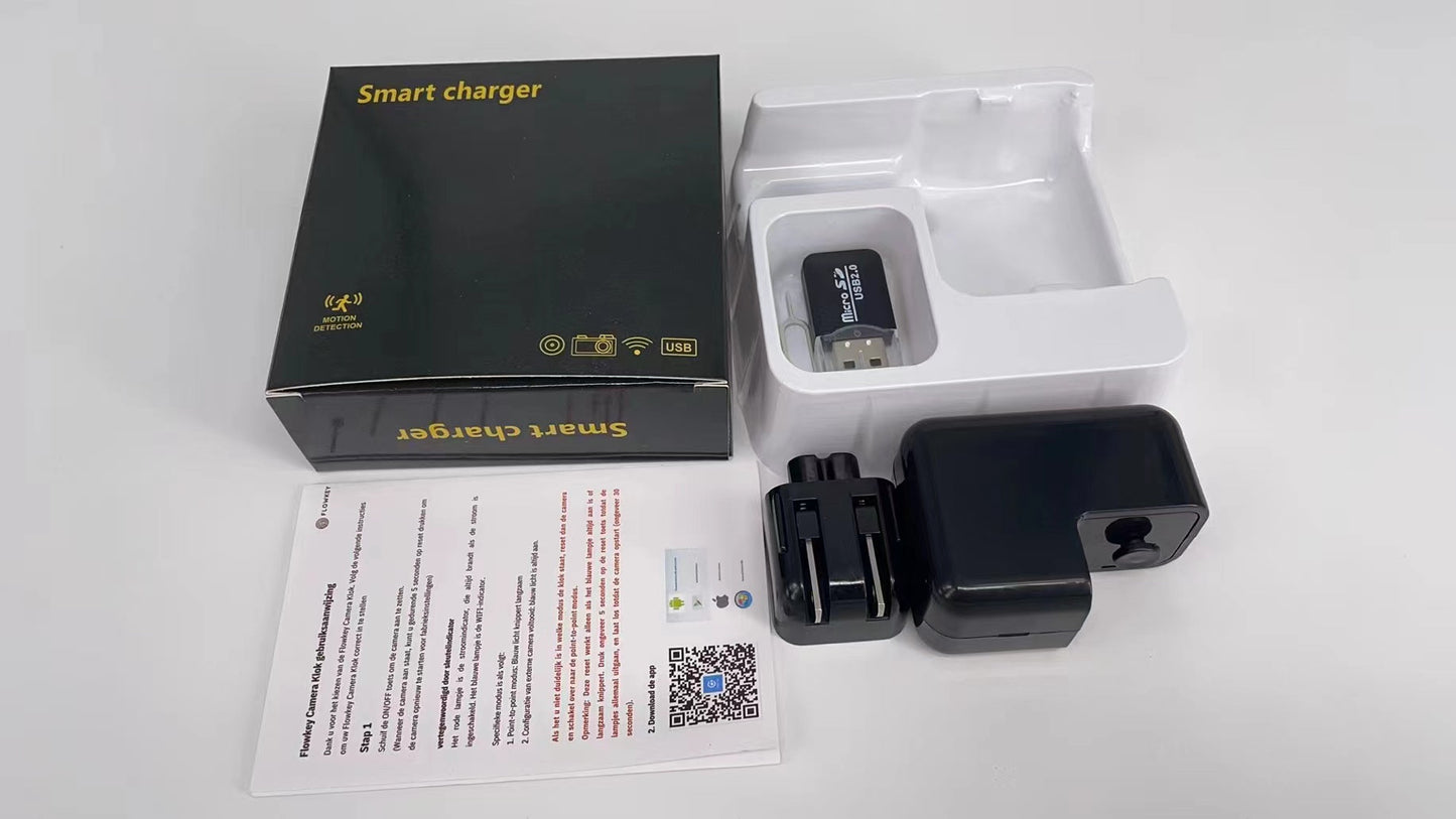4K/1080P HD WiFi Charger Spy Camera Mini Hidden Camera