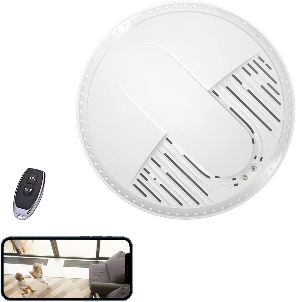 Wall Smoke Detector Spy Camera - HD WiFi Enabled Night Vision