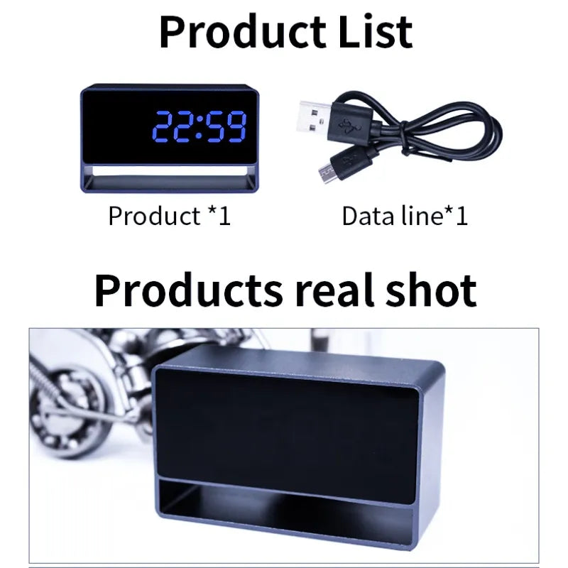 Metal Case 4K/1080P Full HD Mini WiFi Camera Wireless Clock Camera Night Vision with Motion Detection