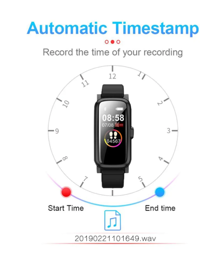 Waterproof Sport Watches Mini Camera Bracelet Build in 64GB