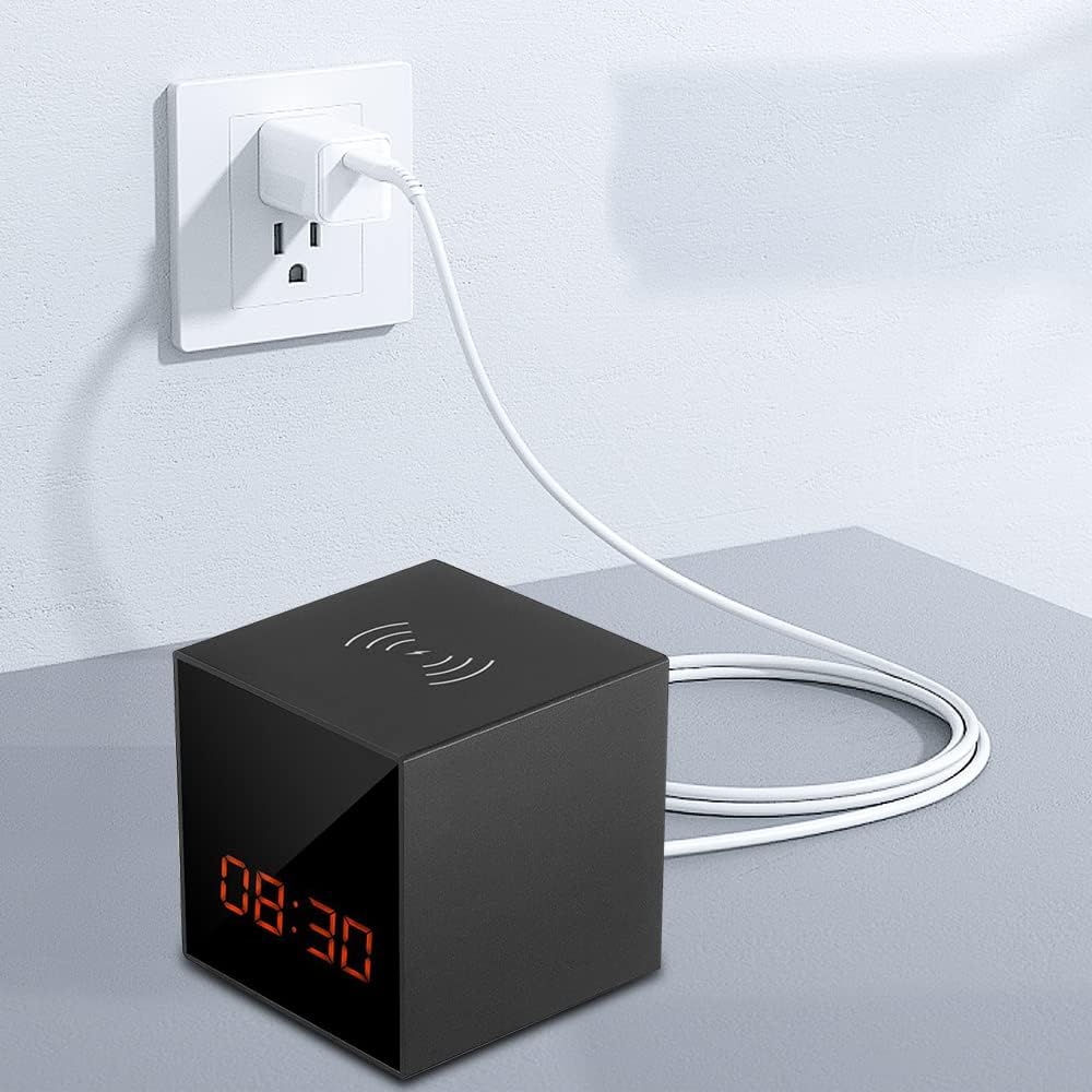 Prospys 1080P Alarm Clock Bluetooth Radio Speaker with Spy Hidden Camera