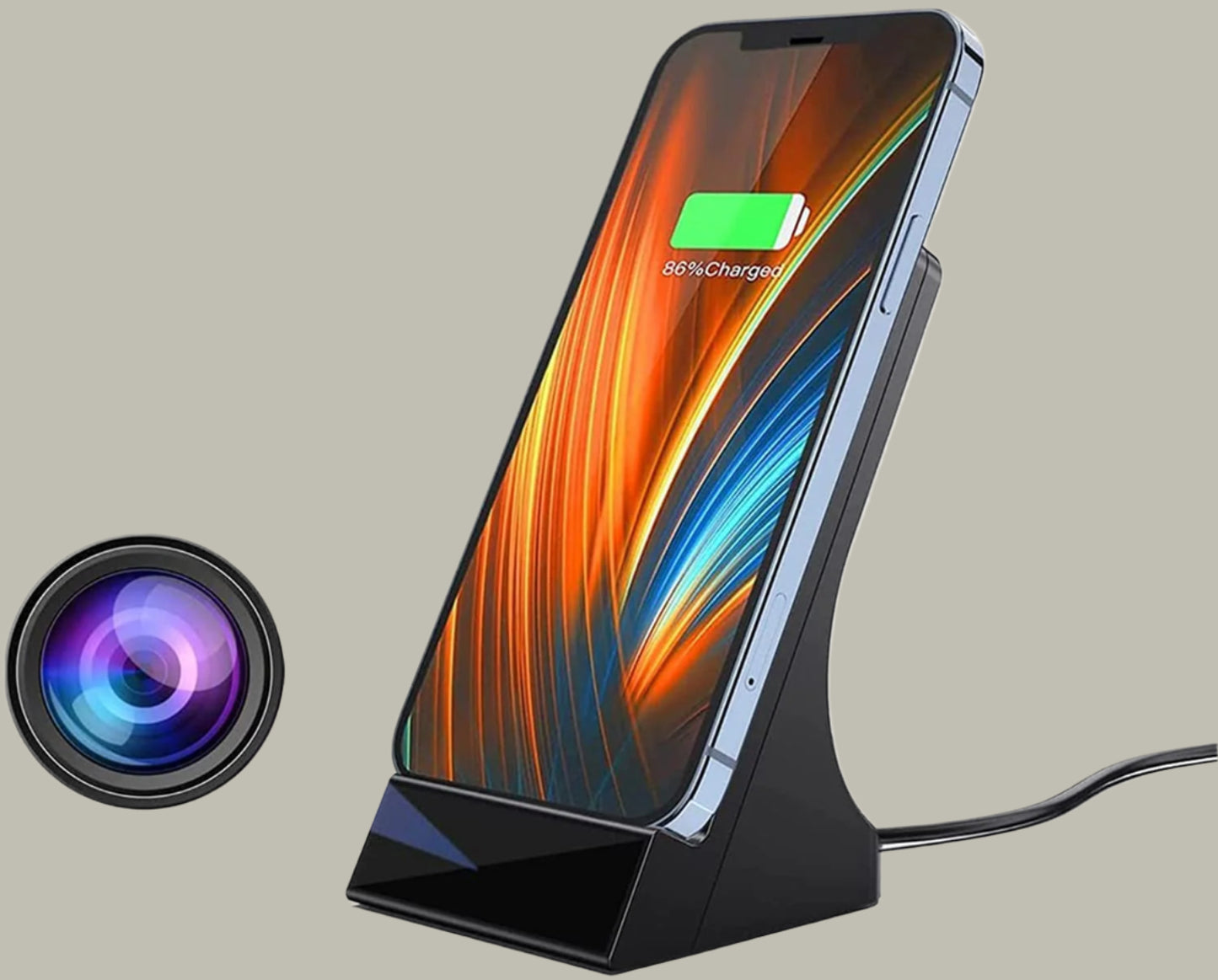 Prospys Wireless Charger with 1080P HD Spy Hidden Camera
