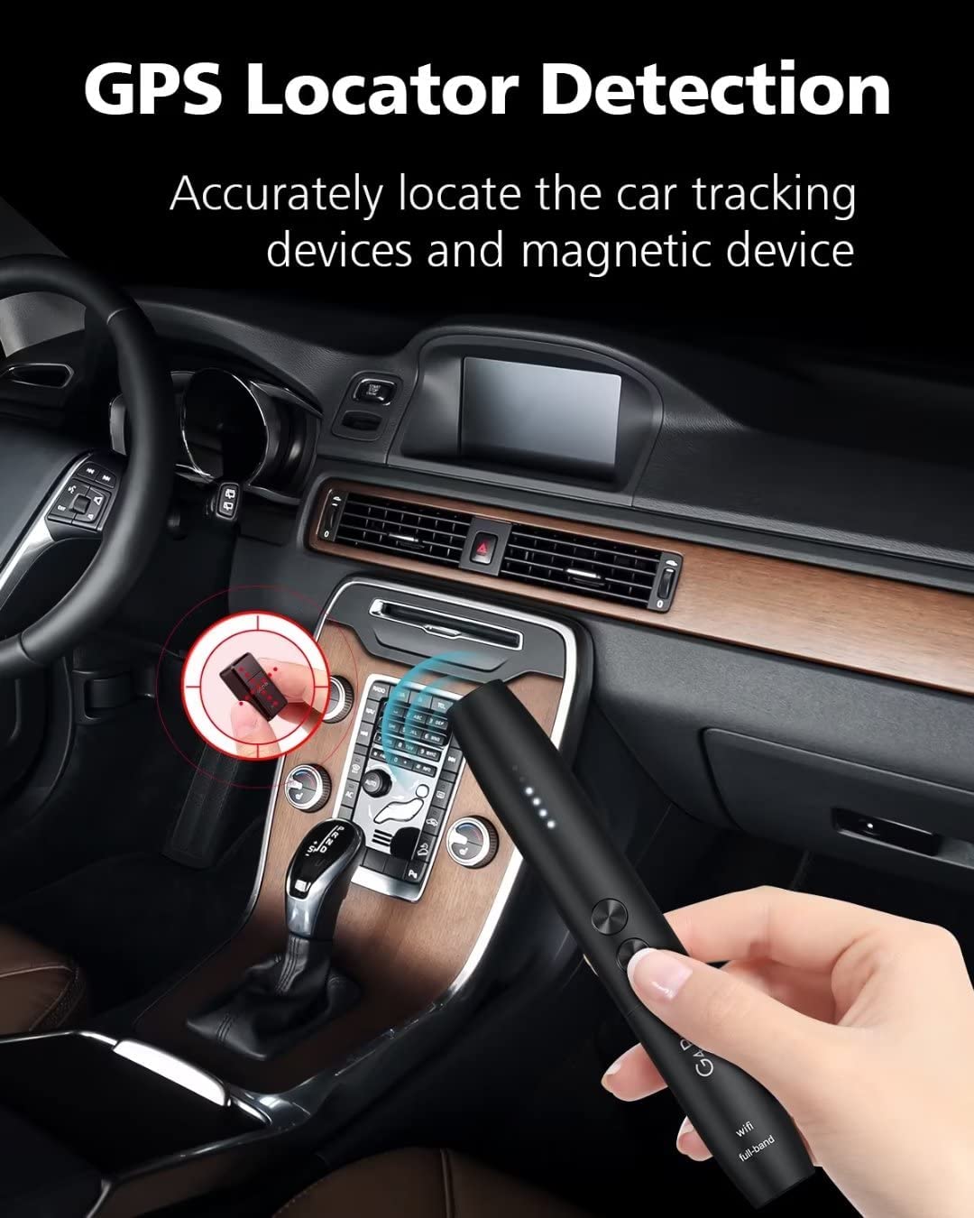 Anti Spy Detector for Wireless Audio Bug Camera, Bug Detector, Privacy Protector, 5 Levels Sensitivity