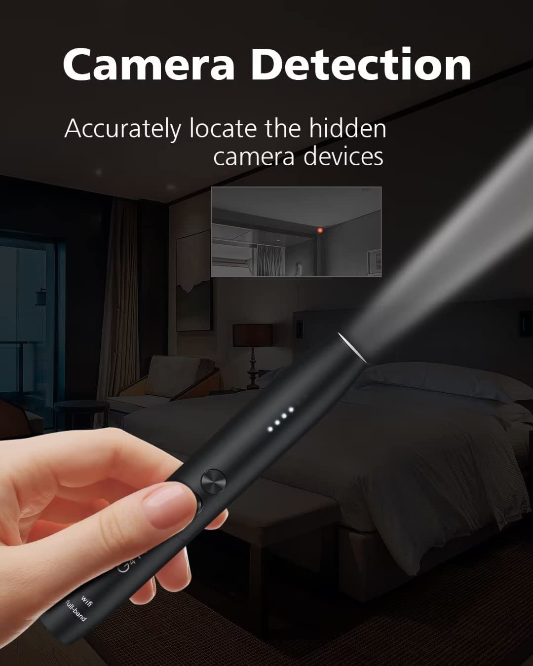 Anti Spy Detector for Wireless Audio Bug Camera, Bug Detector, Privacy Protector, 5 Levels Sensitivity