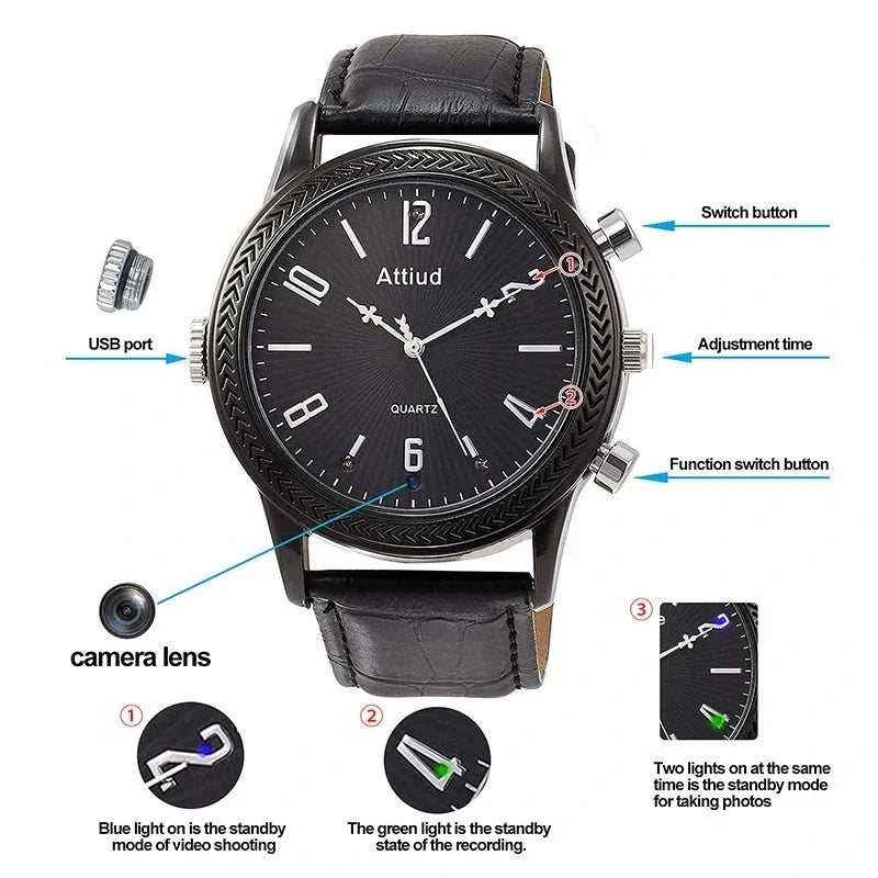 Spy Camera watch Sport Wristwatch