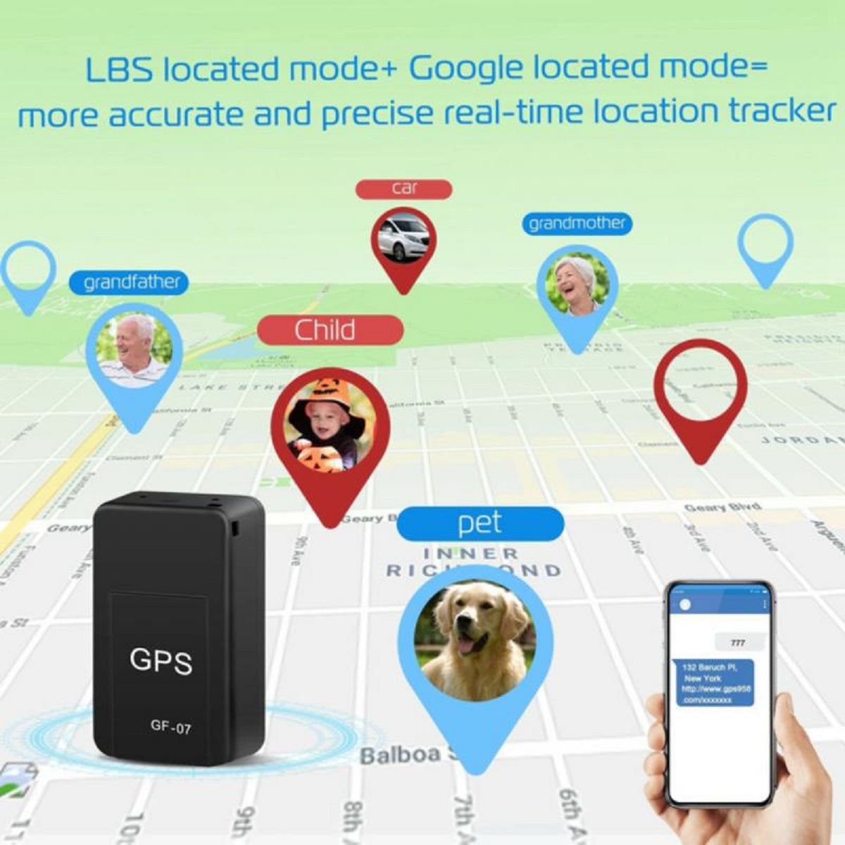 GPS Tracker for Vehicles, Mini Magnetic GPS Real time Car Locator