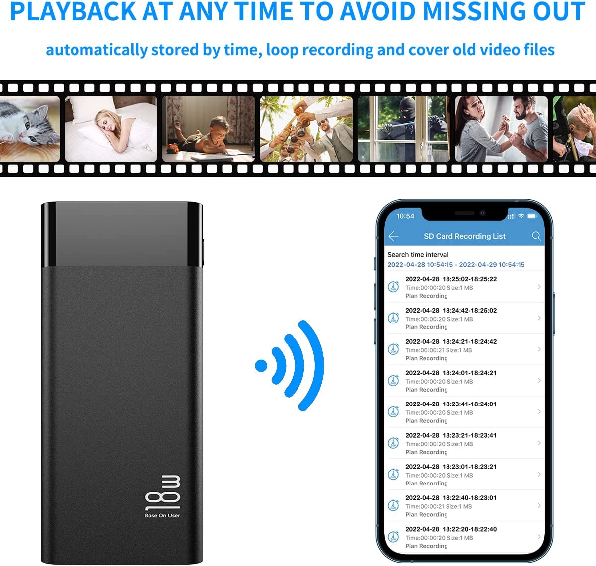 Mobile Power Camera Portable Nanny Camera