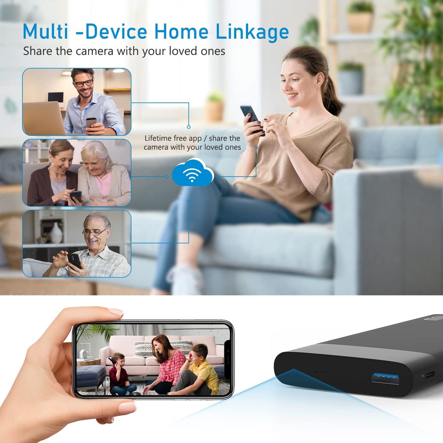 Mobile Power Camera Portable Nanny Camera