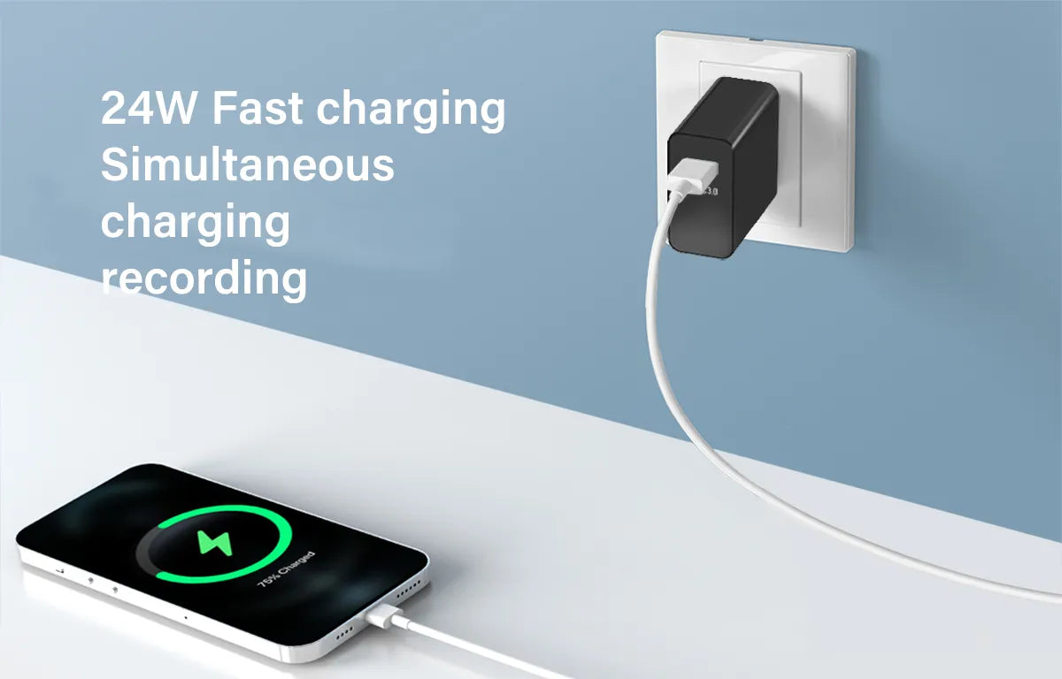4K Spy Camera Charger | WiFi Hidden Camera QC3.0 Fast Charger