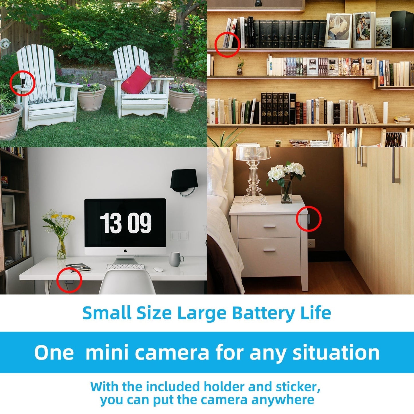 Prospys Wireless Small Home Camera with Motion Detection, Wireless APP Real Time View-M2