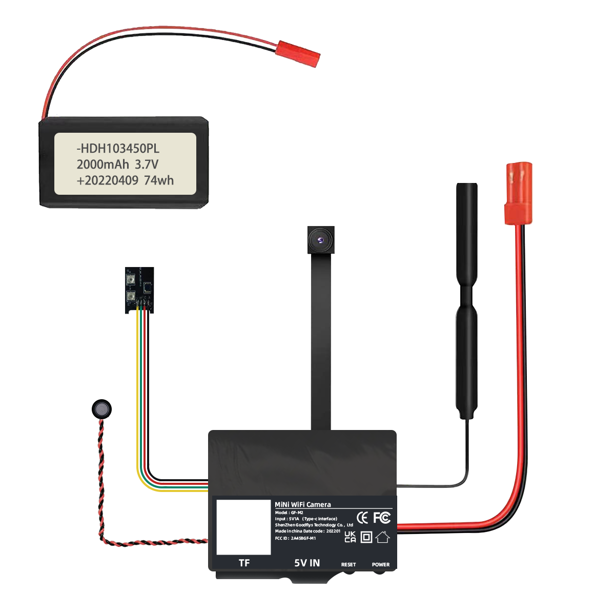 Mini DIY Surveillance WIFI Video Recording Camera Kit