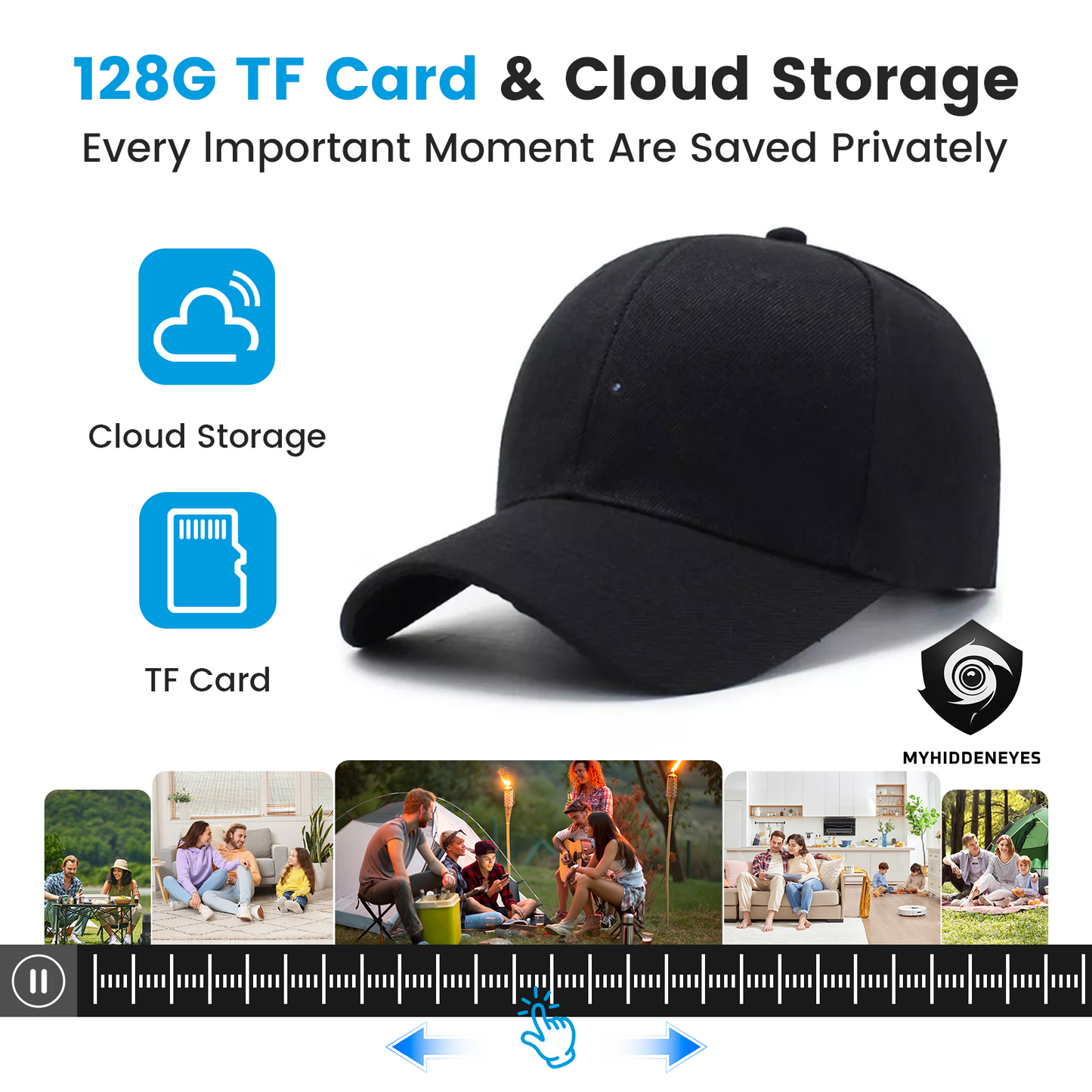 Mini WIFI Camera HD1080P Portable Hat Cam Wearable Video Recorder Action Cams