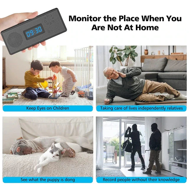 Portable Bluetooth Speakers Clock Mini Camera