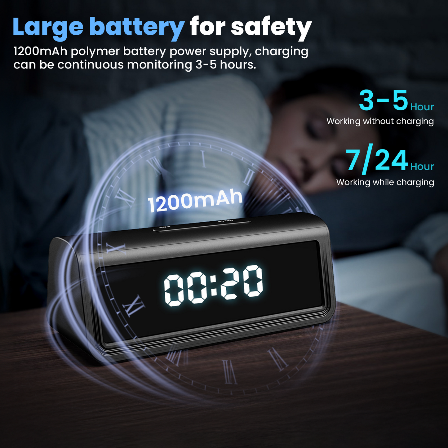 Hidden Camera Clock - 4K & 1080p Clock Secret Camera With IR CUT