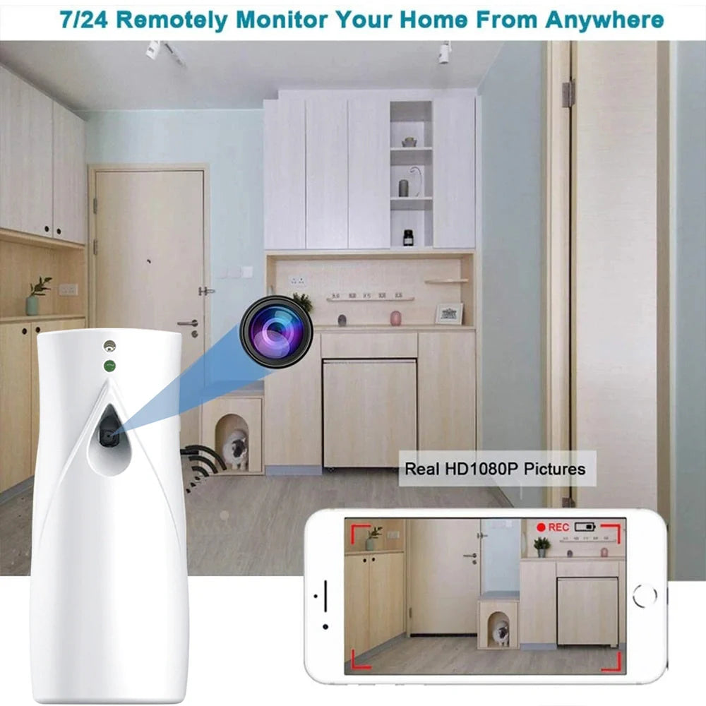 WiFi Camera Spray Dispenser Aromatherapy Bottle