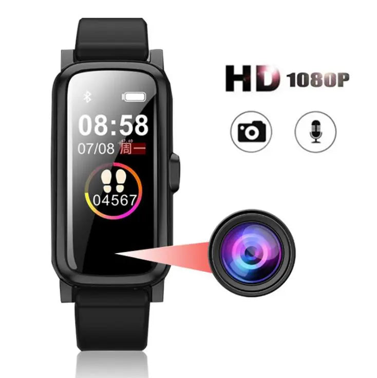 Waterproof Sport Watches Mini Camera Bracelet Build in 64GB