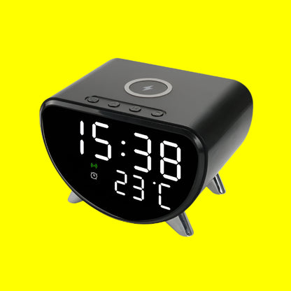 4K HD WiFi Mini Camera Clock | Wireless Charging