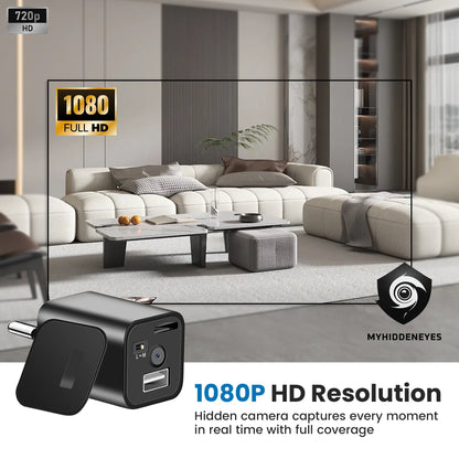 1080P Spy Camera USB Charger No WiFi Camera with 64GB TF cards