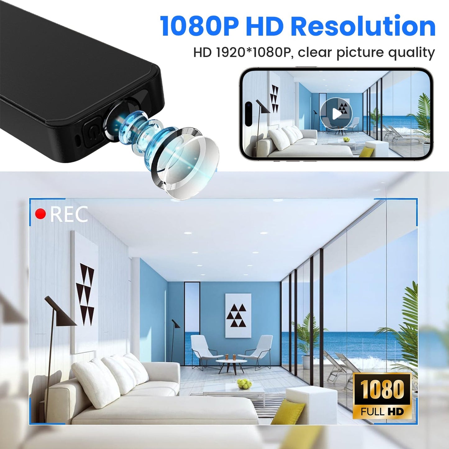 USB Flash Drive Camera with 64GB MicroSD Card