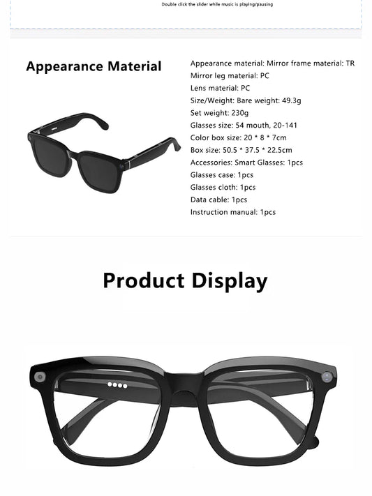 Spy Camera Glasses wirth  Ai Assistant to Translator
