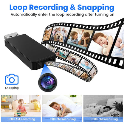 USB Flash Drive Camera with 64GB MicroSD Card