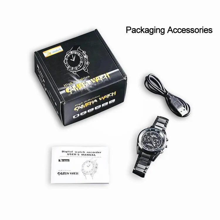 Matel Spy Watch Camera 1080P HD Mini Camera Portable Watch