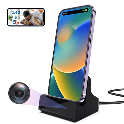 Security Camera Charger Dock True 2K Pixels with Adjustable 160° Wide-Angle Lens