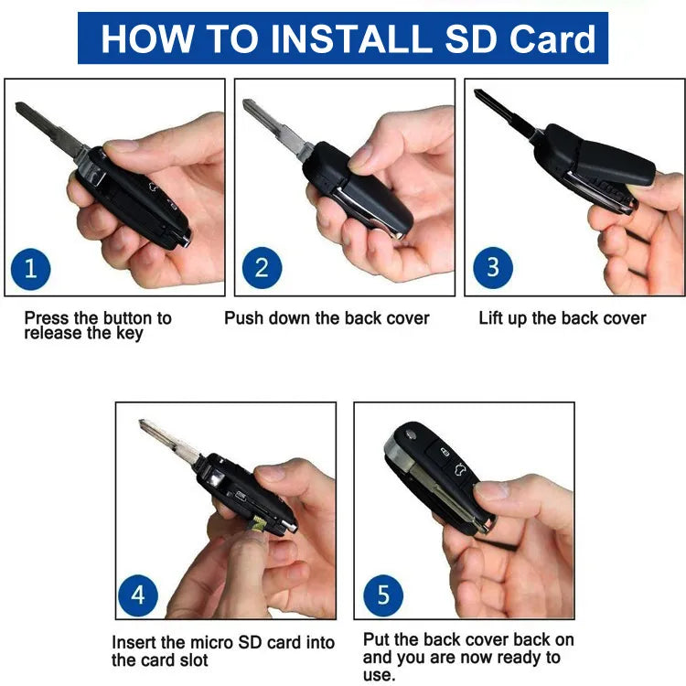Portable Car Keychain Spy Camera | Nanny Cam Hidden Camera