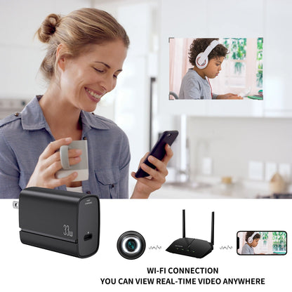 Fast Charger with 1080P Spy Hidden Camera