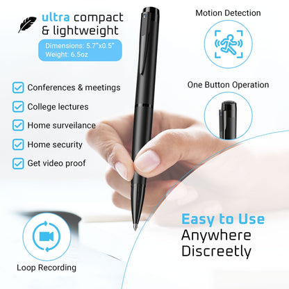 Pen Camera  with 64GB TF Cards
