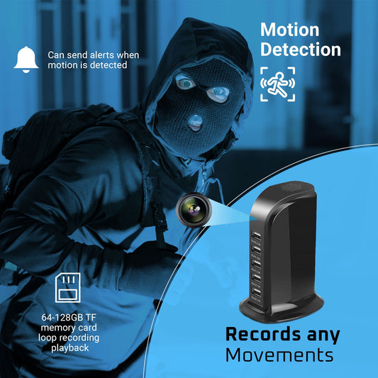 5 USB Adapter Charger Camera Hub Convert Mini Camera Wifi Remote Monitoring  Motion Detection Surveillance Cam