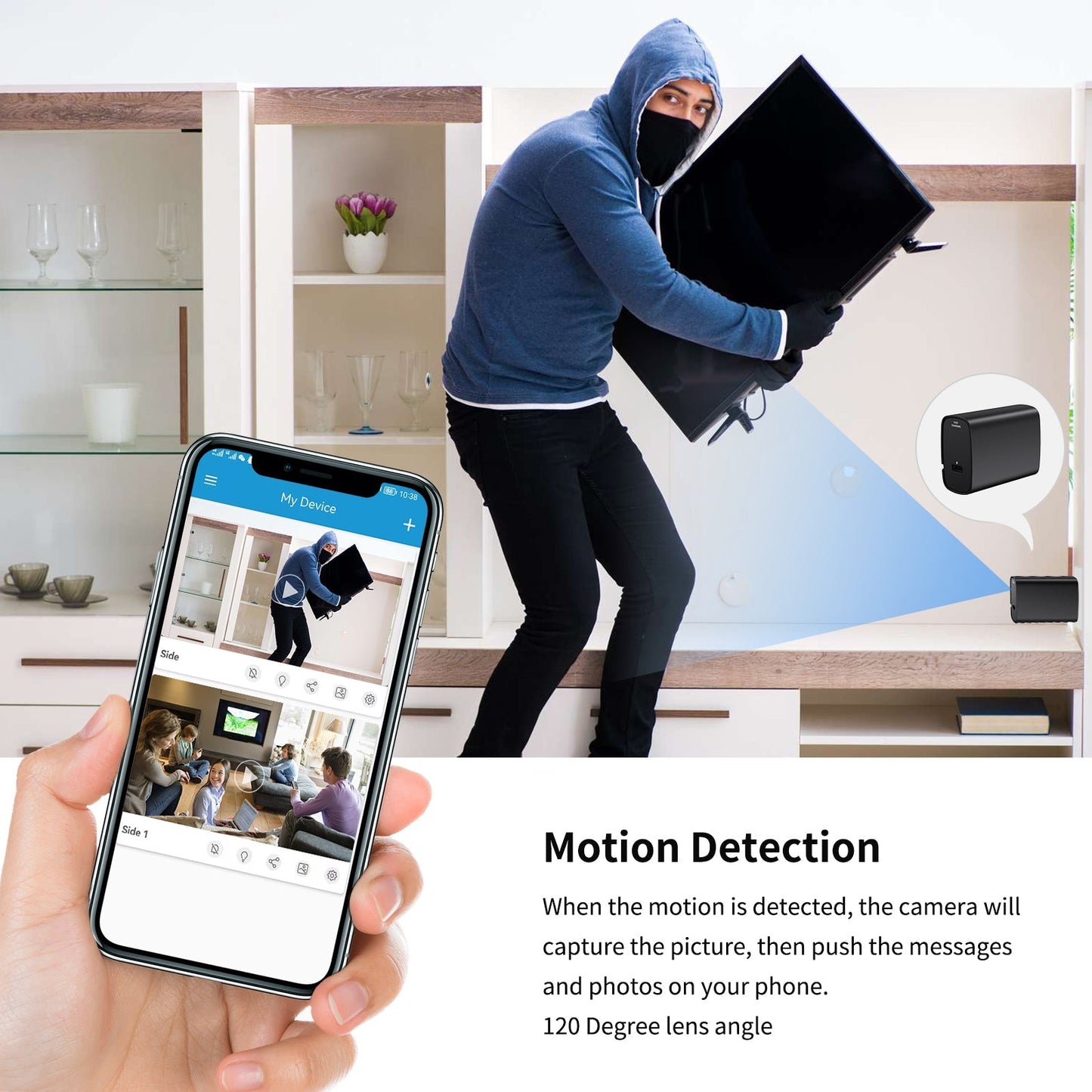 Fast Charger with 1080P Spy Hidden Camera