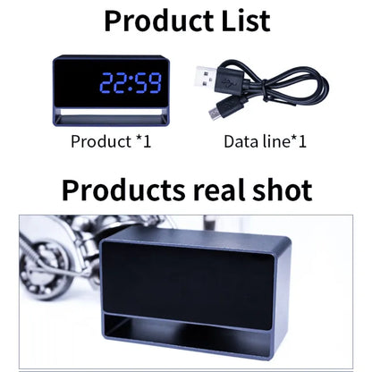 Metal Case 4K/1080P Full HD Mini WiFi Camera Wireless Clock Camera Night Vision with Motion Detection