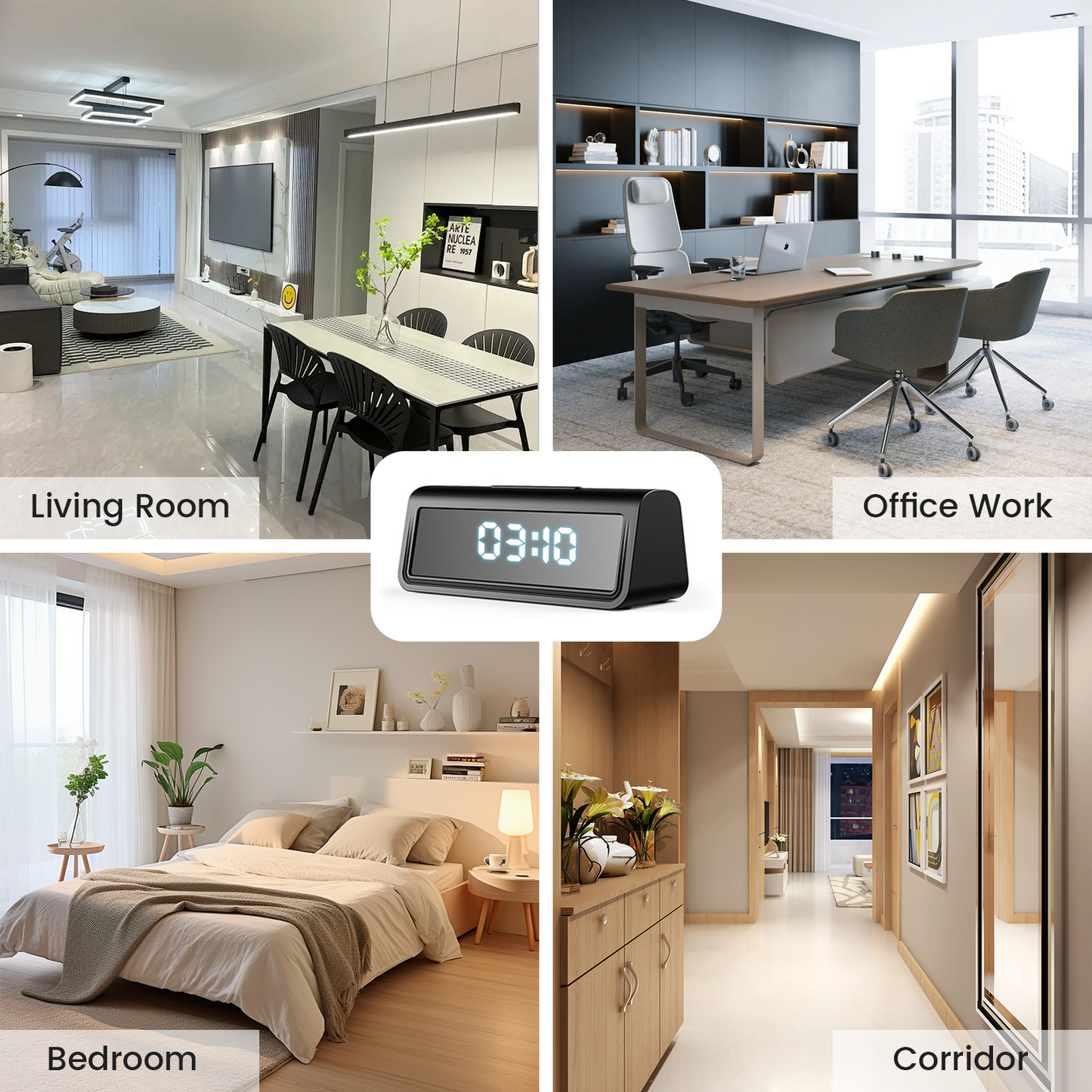 Hidden Camera Clock - 4K & 1080p Clock Secret Camera With IR CUT