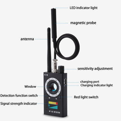 Privacy Protect Detector Signal Scanner Device Detector For GPS Tracker Hearing Device