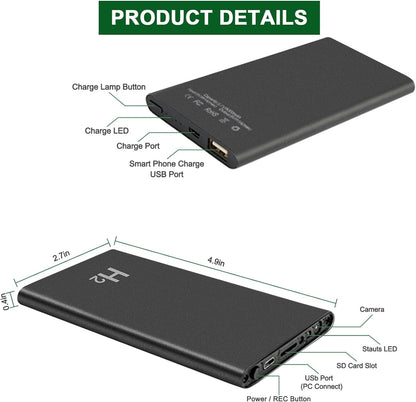 4K Ultra HD Power Bank Mini WIFi Camera Portable 5000mAh Nanny Cam