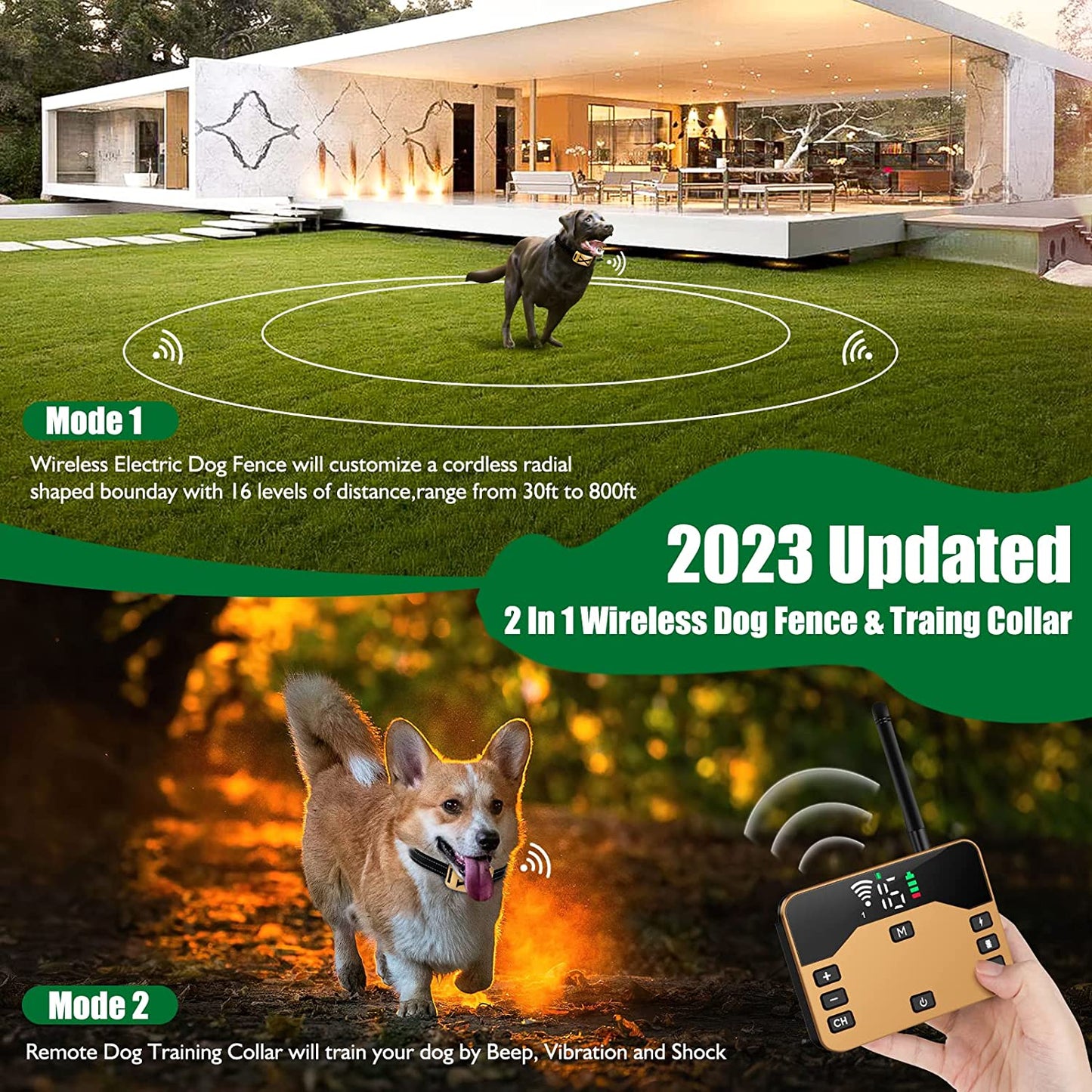 Invisible Dog Fence Wireless Boundary Containment System
