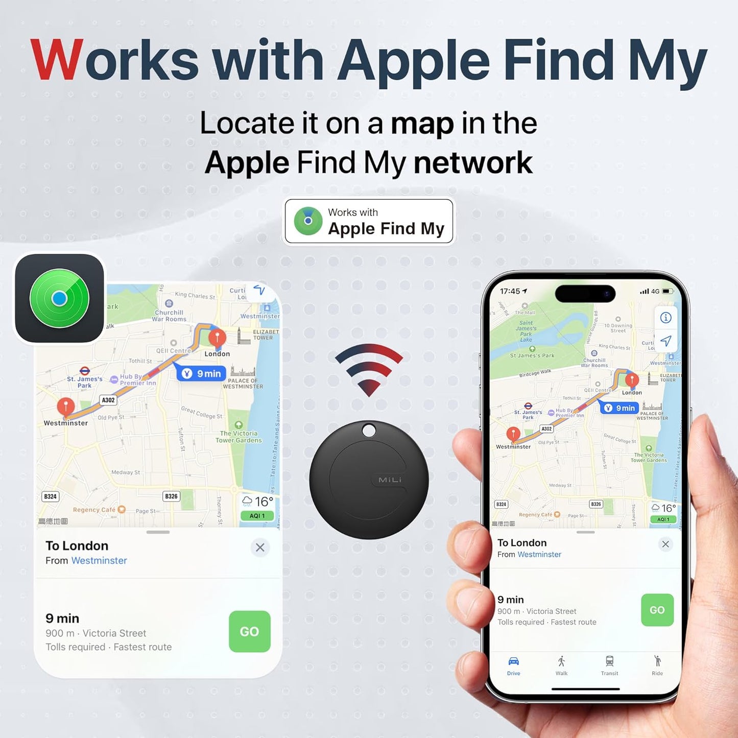Apple MFi Certified Portable Bluetooth Tracker