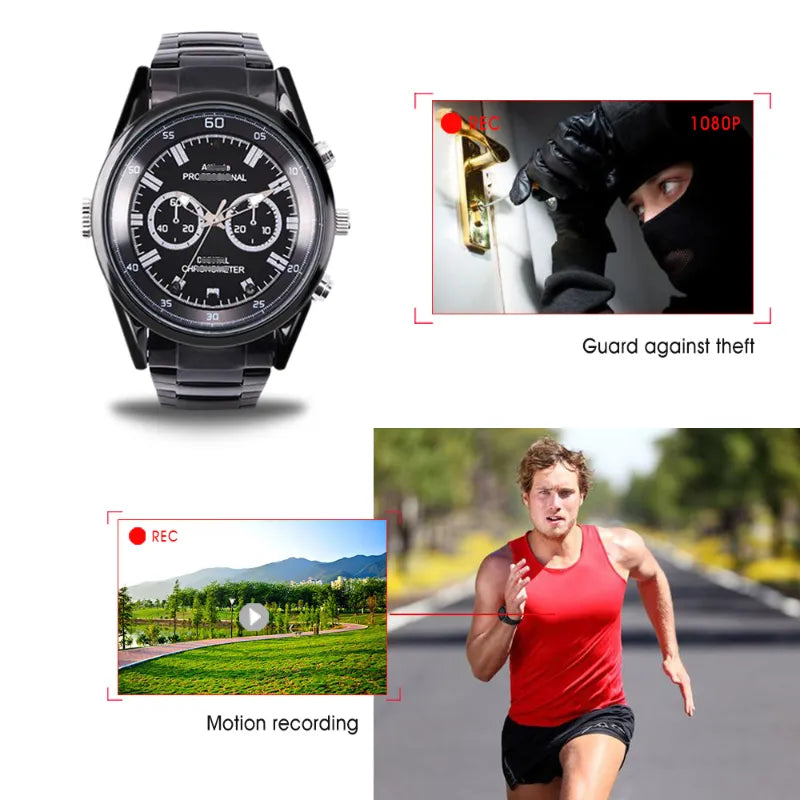 Matel Spy Watch Camera 1080P HD Mini Camera Portable Watch