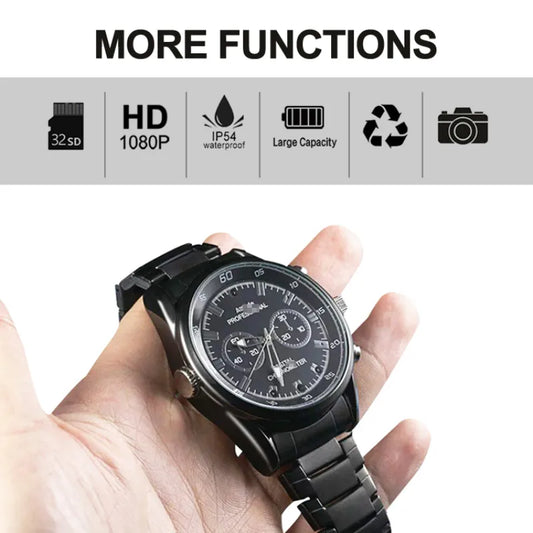 Matel Spy Watch Camera 1080P HD Mini Camera Portable Watch