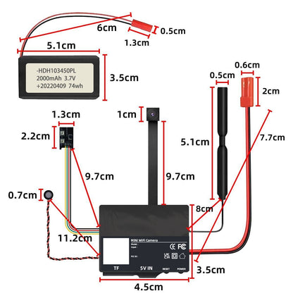 Mini DIY Surveillance WIFI Video Recording Camera Kit