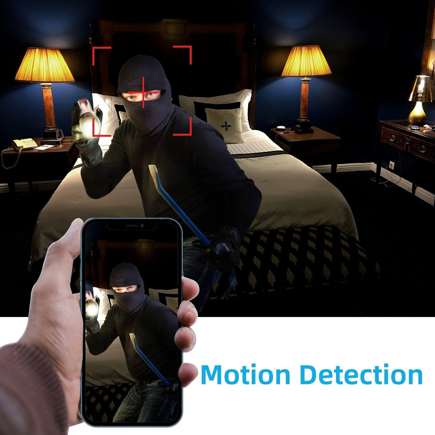 Prospys M3 1080P Wireless Mini Security Camera with Motion Detection, Local Storage