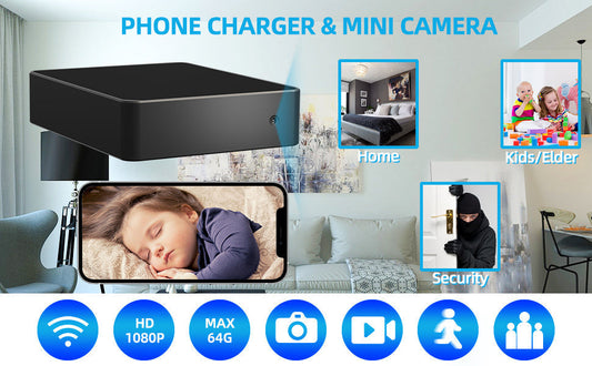 Prospys M3 1080P Wireless Mini Security Camera with Motion Detection, Local Storage