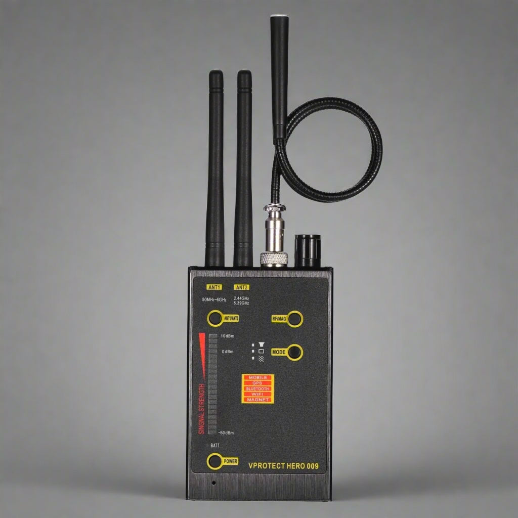 Military-Grade 5G Bug Detector: RF, Camera, and GPS Tracker Finder