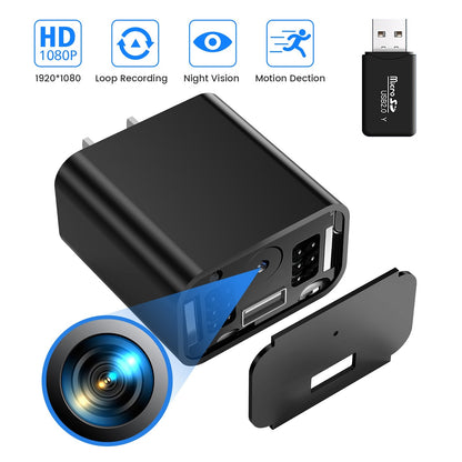 Night Version Full HD USB Charger Camera  with 64GB TF cards